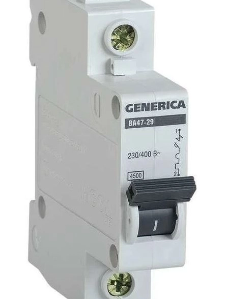 Авт.выкл 1Р 63А ВА47-29 4,5кА х-ка С GENERICA(ИЭК)