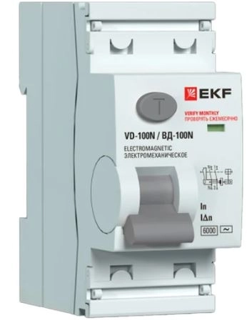 Диф.авт EKF PROxima ВД-100N 2Р 32А 30мА т.АC 6кА