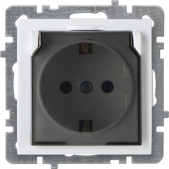 Механизм розетки 1м СУ с/з с/кр TOURAN-ALEGRA-THOR белый