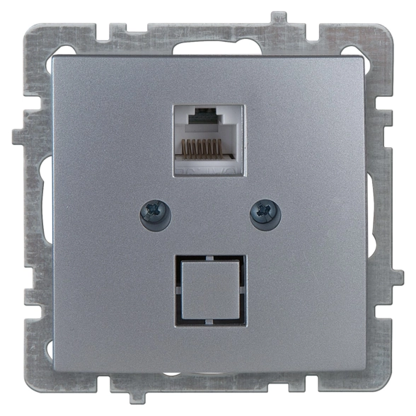 Механизм роз.комп 1м СУ RJ45 CAT5 TOURAN-ALEGRA-THOR м.сер