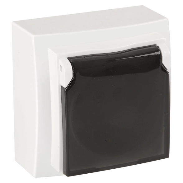 Розетка Themis с заземлением с крышкой