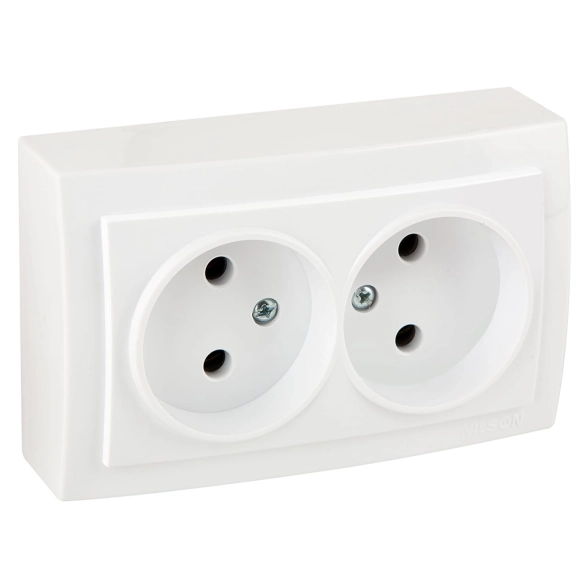 Розетка 2м ОУ Themis белый