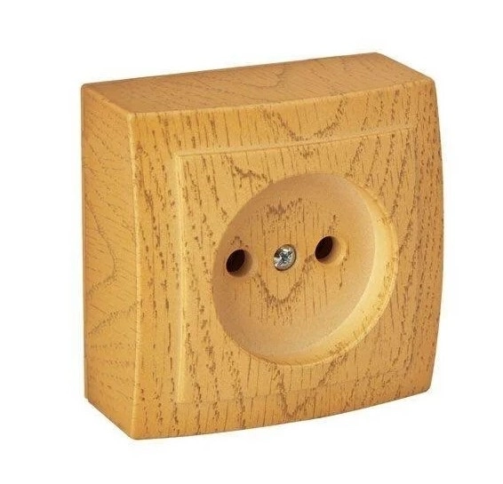 Розетка 1м ОУ Themis дуб