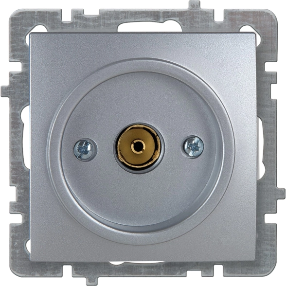 Механизм розетки ТВ конц.СУ TOURAN-ALEGRA-THOR мет.серебро