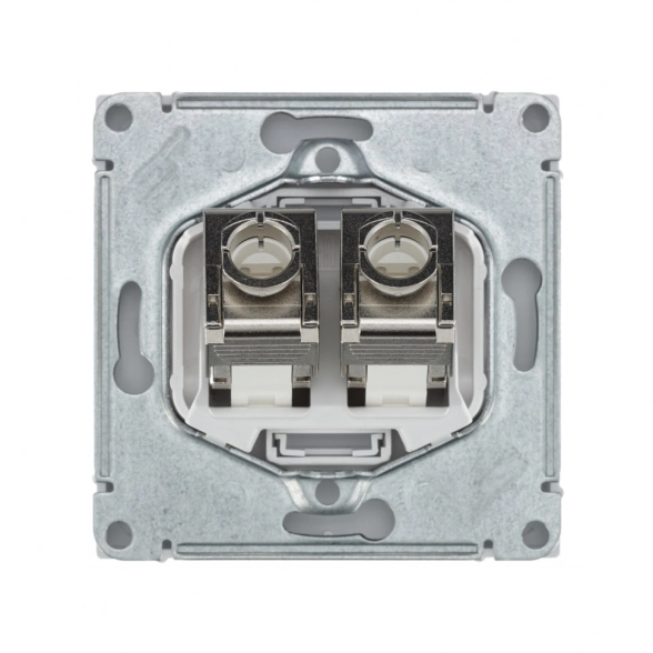 Розетка ARTGALLERY комп. 2-я RJ45+RJ45 кат.6А мех.белый-image-2
