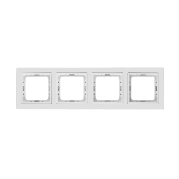 Рамка PRF Tesla Ultra 4СП бел+вст бел 9201/0135