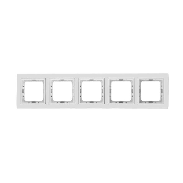 Рамка PRF Tesla Ultra 5СП бел+вст бел 9201/0136