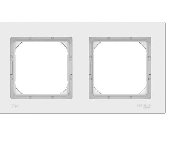 Рамка ATLASDESIGN 2п IP44 бел ATN440102