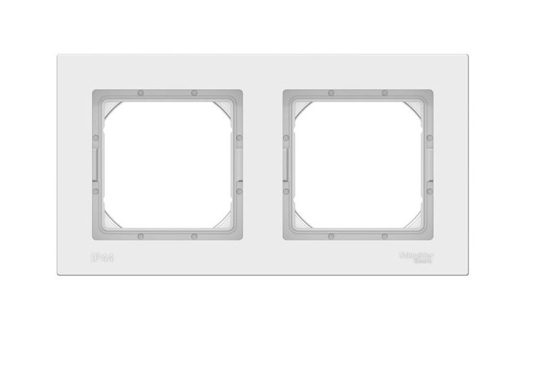 Рамка ATLASDESIGN 2п IP44 бел ATN440102