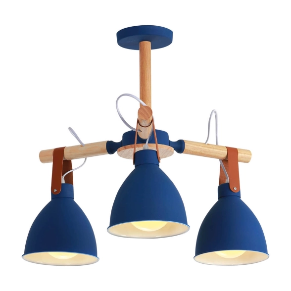 Люстра HIPER H157-0 3*E27*60Вт BLUE/PALE WOOD