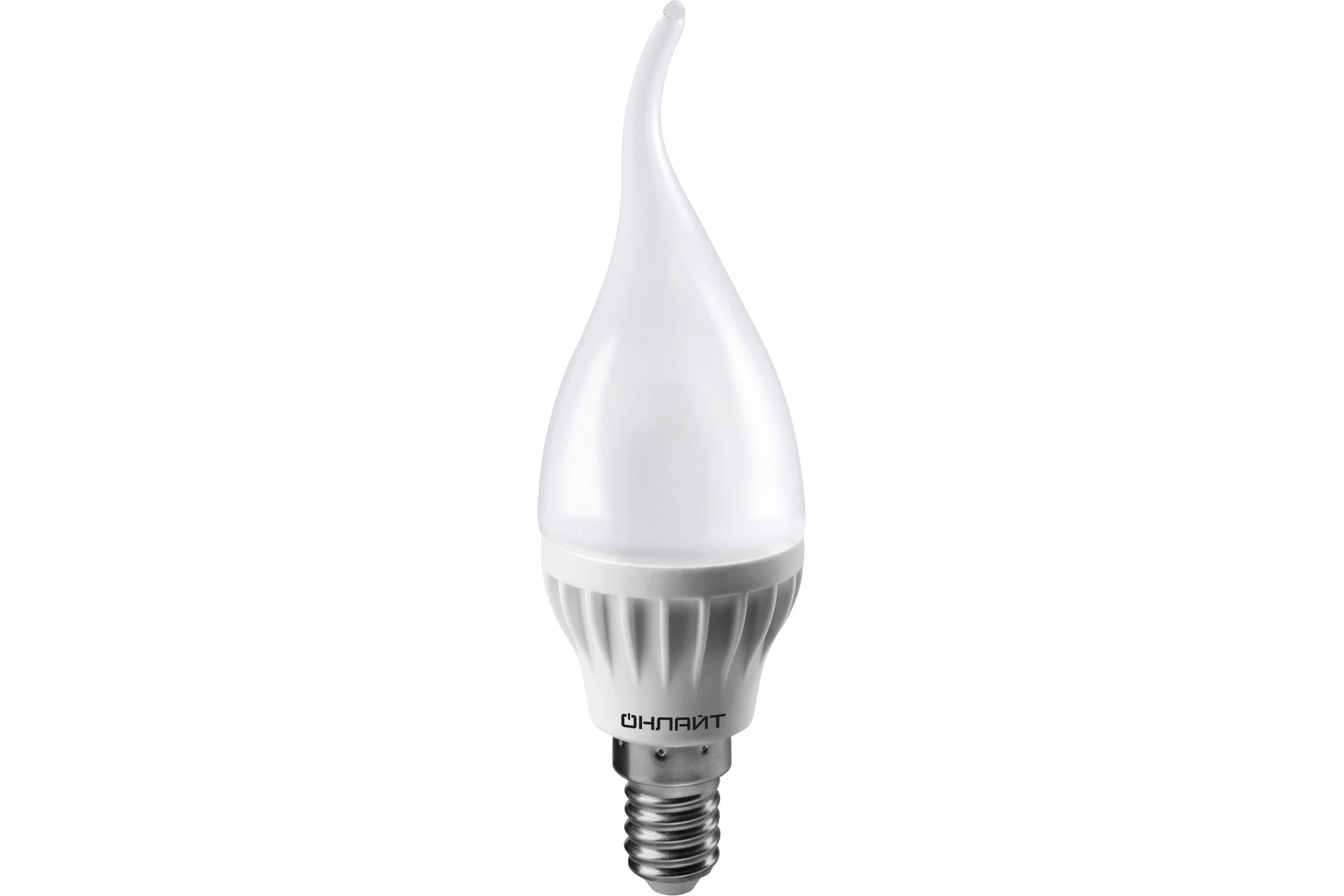 Лампа ОНЛАЙТ LED OLL-FC37-8-230-4K-E14-FR свеча н/в
