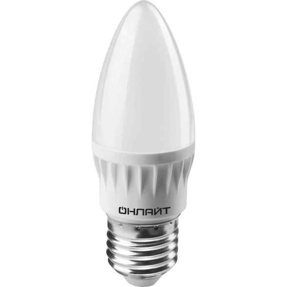 Лампа ОНЛАЙТ LED OLL-C37-8-230-4K-E27-FR свеча