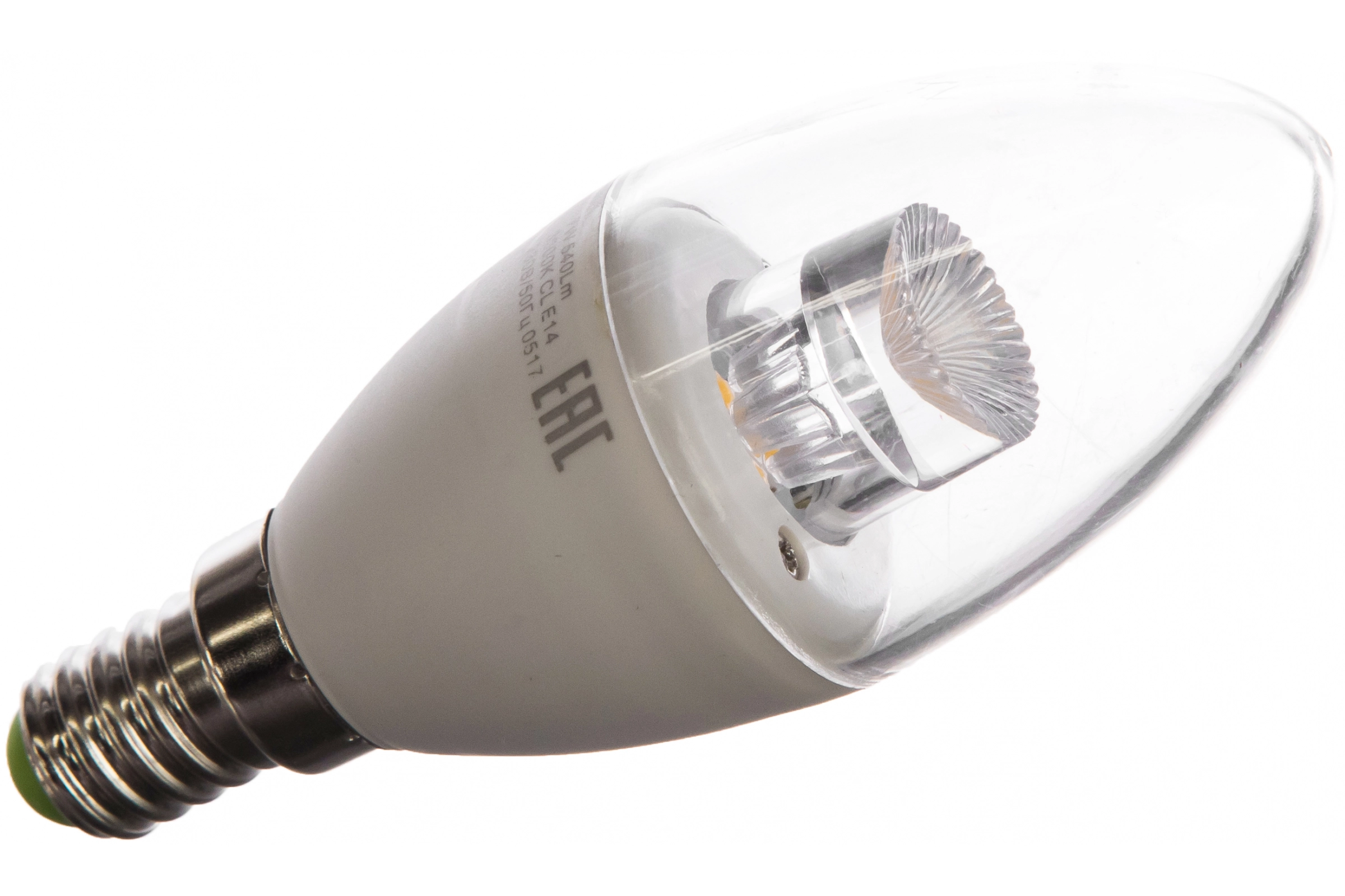 Лампа PLED-SP CLEAR C37 7w CL 3000K 540 Lm E14 Jazzway
