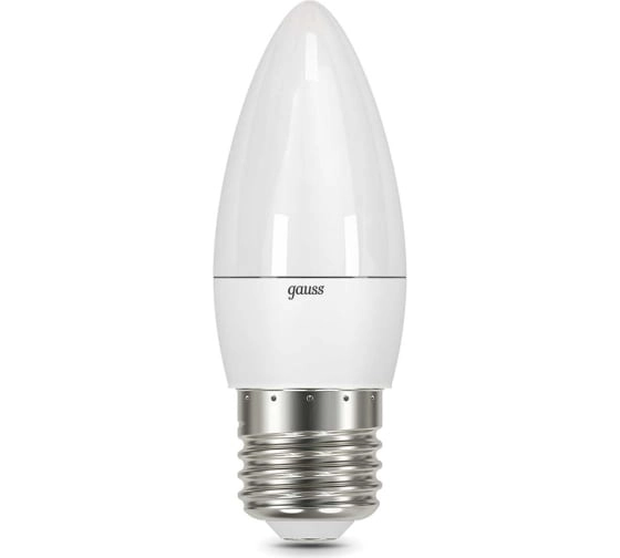 Лампа Gauss LED 6.5W 550lm E27 6500K свеча