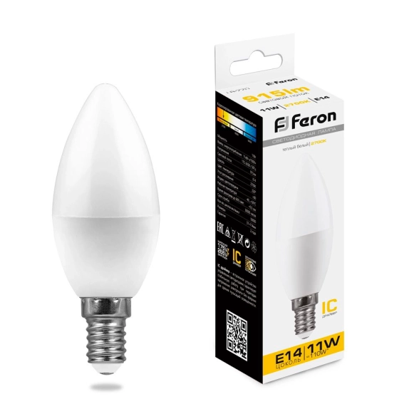 Лампа Feron LB-770 11W E14 С37 2700K