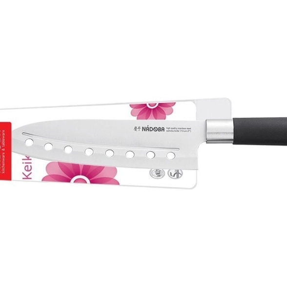 Нож NADOBA Кейко Сантоку с отверстиями 17,5см