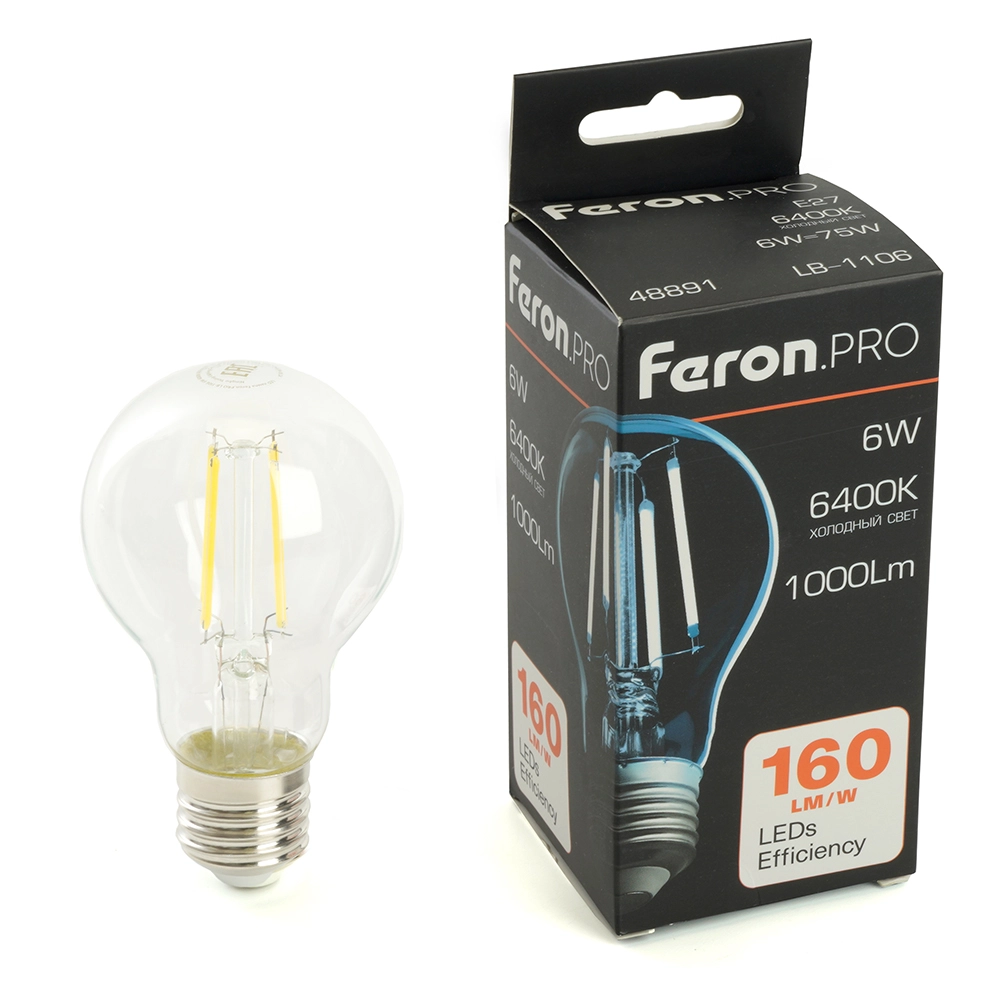 Лампа Feron LB-1106 6W E27 6400K