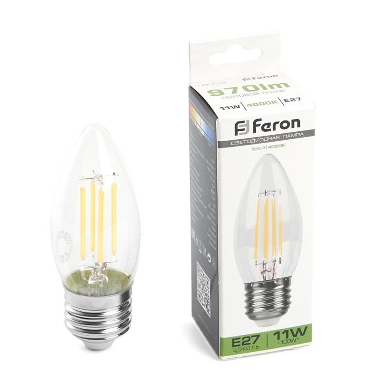 Лампа Feron LB-713 11W E27 4000K прозрачная