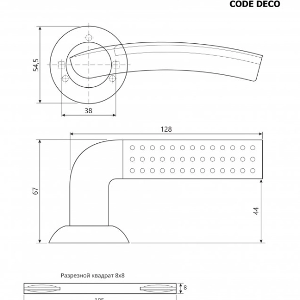 Ручка дверная Code Deco H-14026-A-AB-image-2
