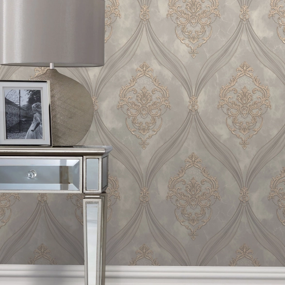 Обои флизелиновые Euro Decor 7294-02 Matilda коричневые 1.06x10м-image-3