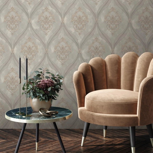 Обои флизелиновые Euro Decor 7294-02 Matilda коричневые 1.06x10м-image-4