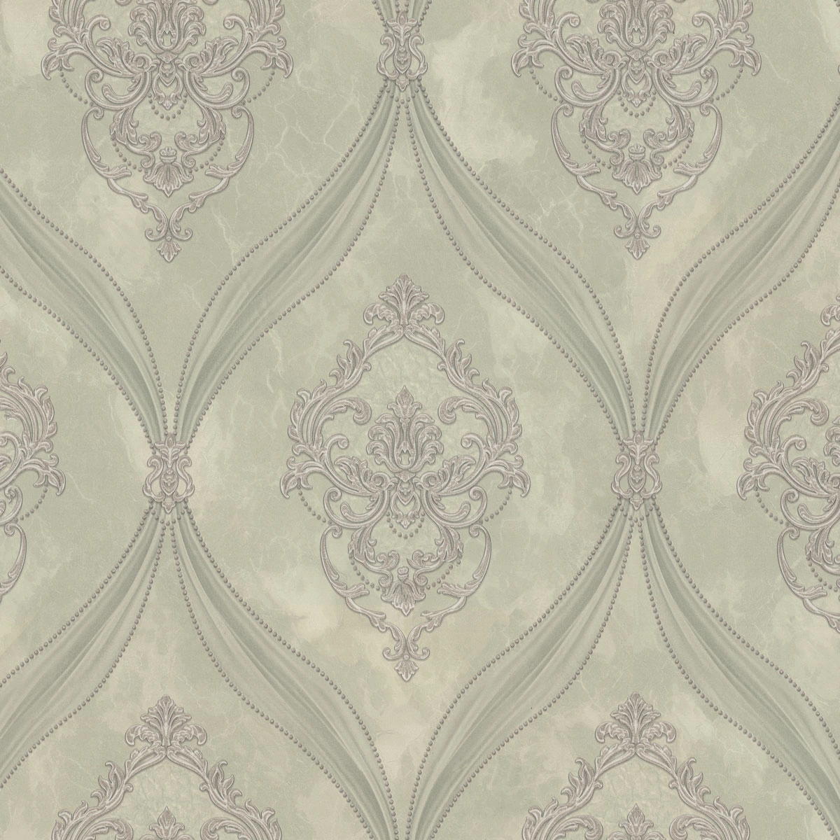Обои флизелиновые Euro Decor 7294-04 Matilda зеленые 1.06x10м