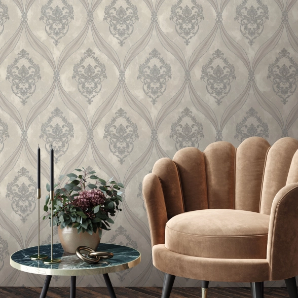 Обои флизелиновые Euro Decor 7294-17 Matilda бежевые 1.06x10м-image-2