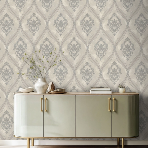 Обои флизелиновые Euro Decor 7294-17 Matilda бежевые 1.06x10м-image-3