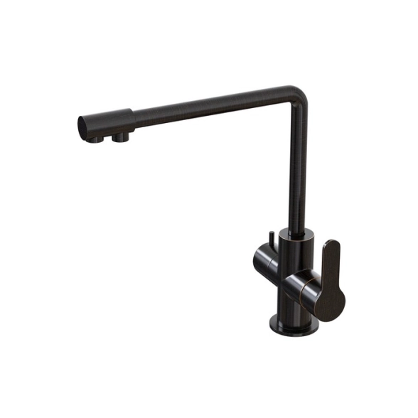 Смеситель для мойки Mixline MLSS-03201 35k с подключением к фильтру бронза