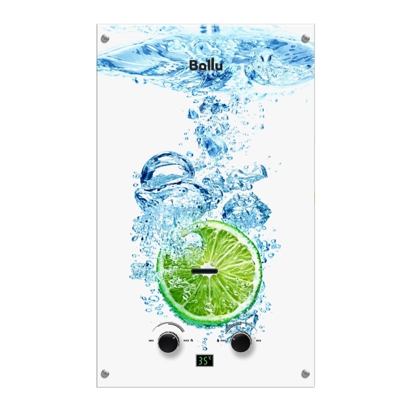 СО Колонка газовая Ballu GWH 10 Fiery Glass Lime-image-1