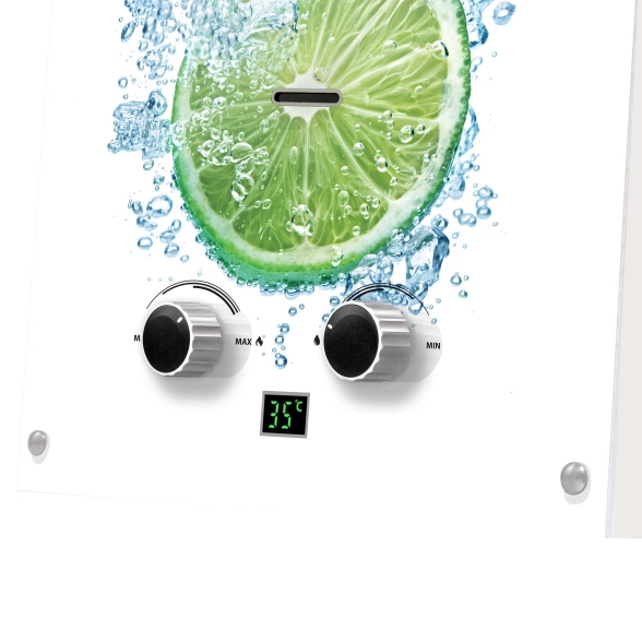 СО Колонка газовая Ballu GWH 10 Fiery Glass Lime-image-4