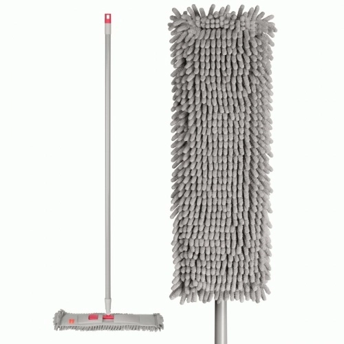 Швабра Фабрицио нетелескоп.ручка шенилл серый/красный 75447