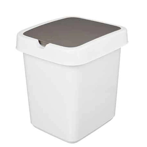 Контейнер д/мусора Tule 14л св-серый