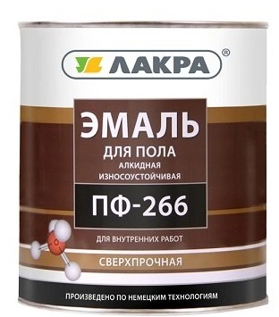 Эмаль Лакра ПФ-266 красно-коричневая 2кг
