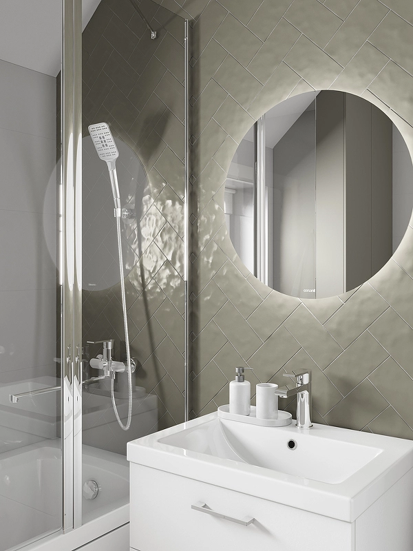 Душ гарнитур Cersanit FERRO 64085 3 реж. квадрат металл-image-5