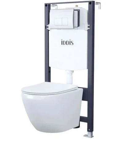 Система инсталляции для унитаза IDDIS Basic BASB010i73 BLANCO подвесной унитаз+инсталляция+клавиша смыва