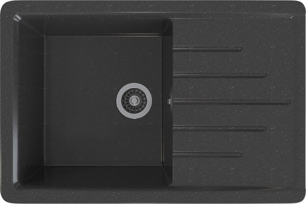 Мойка ML-GMS07 (308) с/кр черный 750х495х190мм