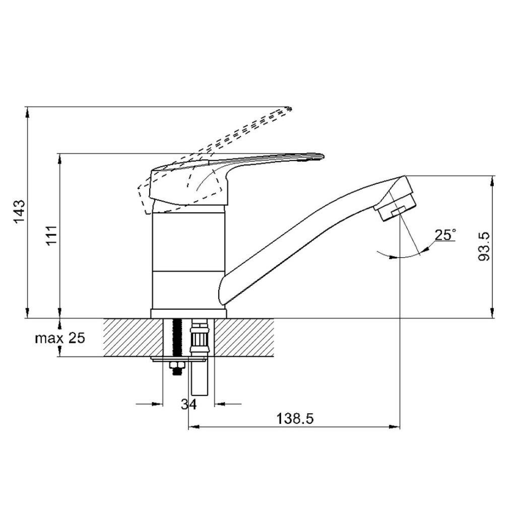 Смеситель в/м Glauf 4P4-B043 40k к/изл-image-1