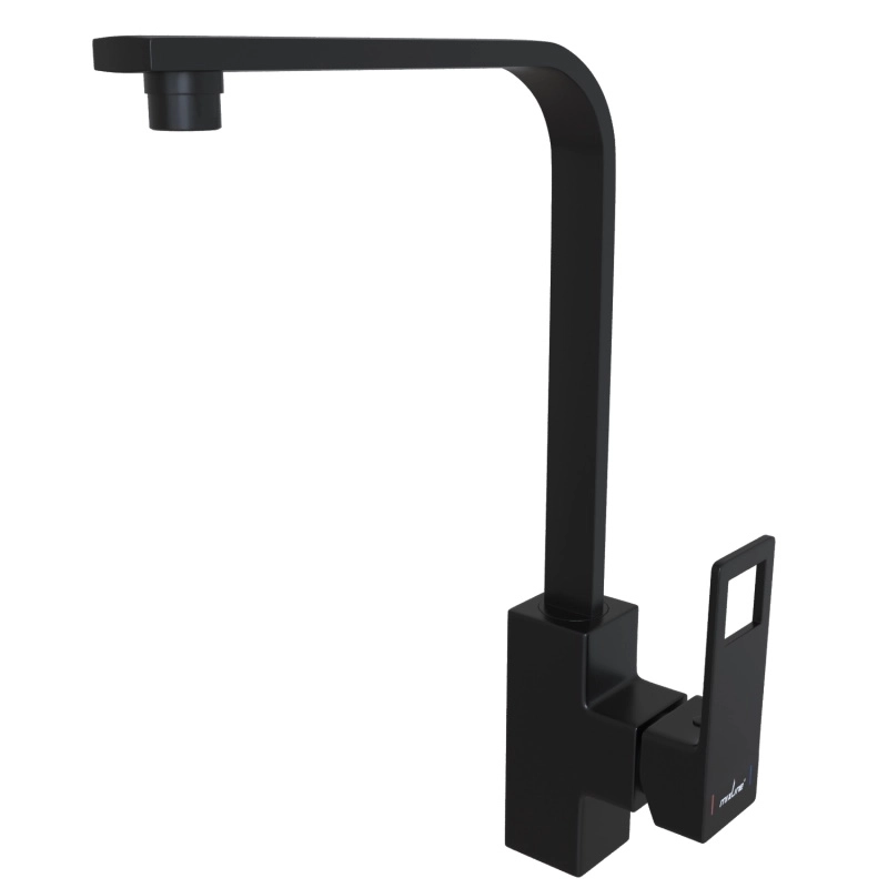 Смеситель для мойки Mixline 35k ML34-032 Solo Black черный с высоким изливом-image-1