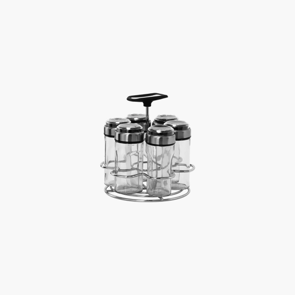 Набор емкостей для специй на подставке 7 предметов NADOBA PETRA