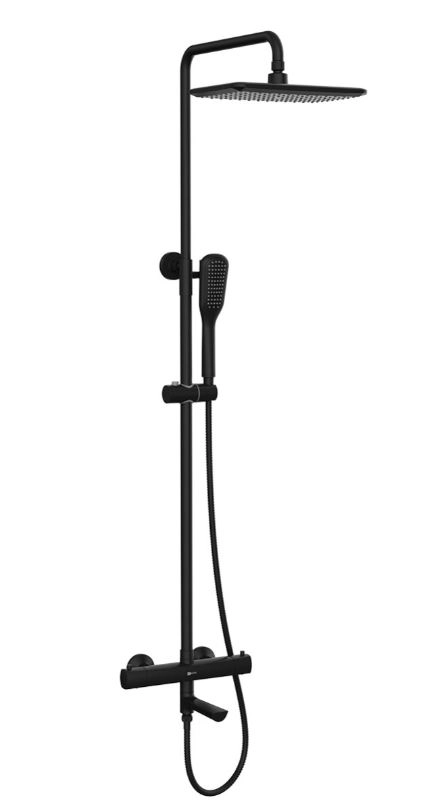 Душ система Lemark Ursus LM7272BL черный термостатический