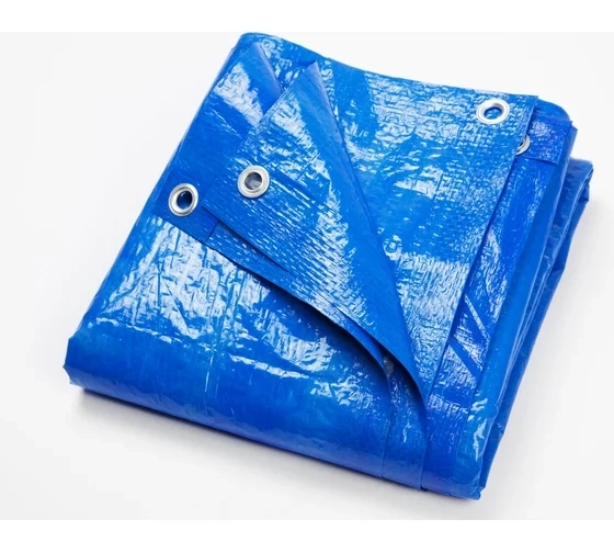 Тент укрывной 3x6м 75г/м2 п/п синий