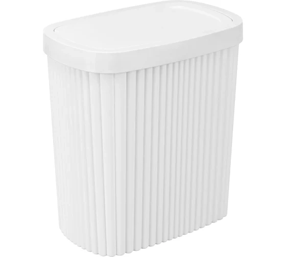 Контейнер д/мусора VELVET 5,9л 225*140*253 белый