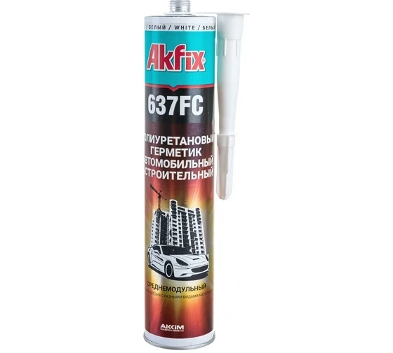 Герметик Akfix 637FC ПУ быстросохнущий бел. 310мл