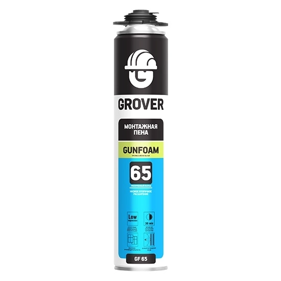 Пена монтажная GROVER GF65 ST проф. 870мл всесезон.