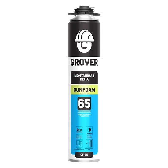 Пена монтажная GROVER GF65 ST проф. 870мл всесезон.