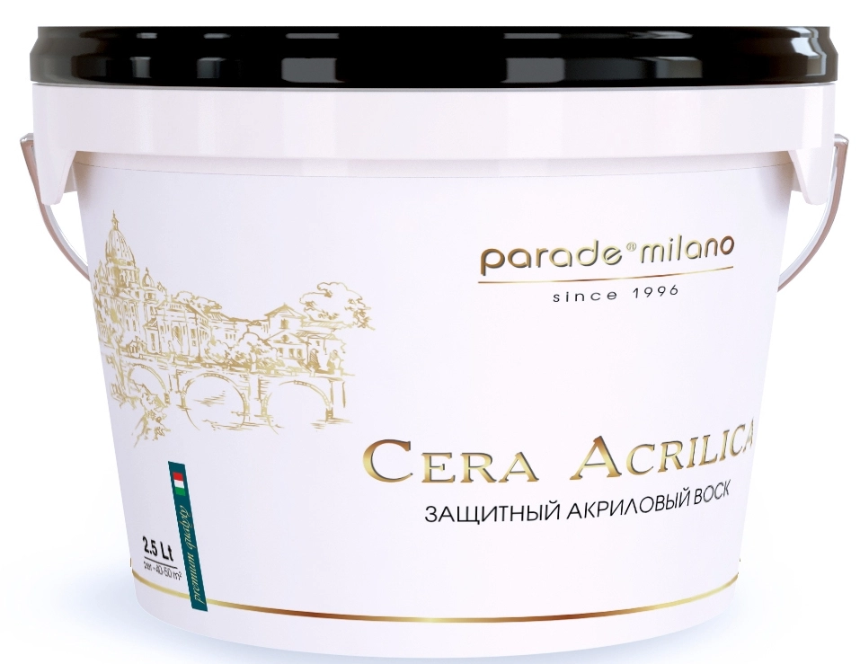 Декоративный защитный воск акрил.PARADE Cera Acrilica 2,5л