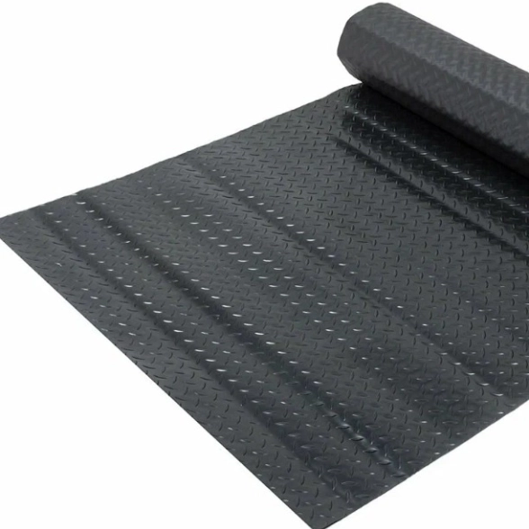Коврик резиновый 1,2м Рифленка черный