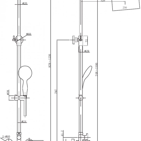 Душ. колонна Aquanet Passion S3 AF300-72-S-B 261839-image-1