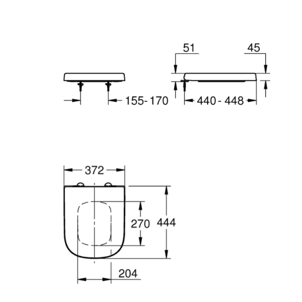 Сиденье д/унитаза Гроэ (Grohe) Евро Керамик м/л 39330002-image-1